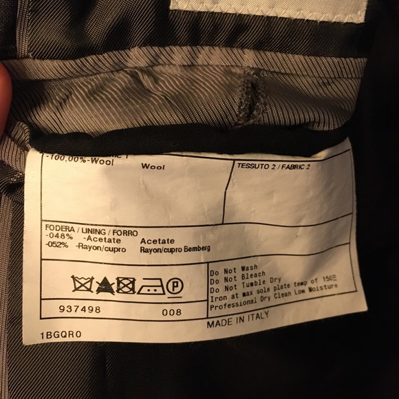 Armani Wool Windowpane Two Button Blazer - Picture 8 of 10